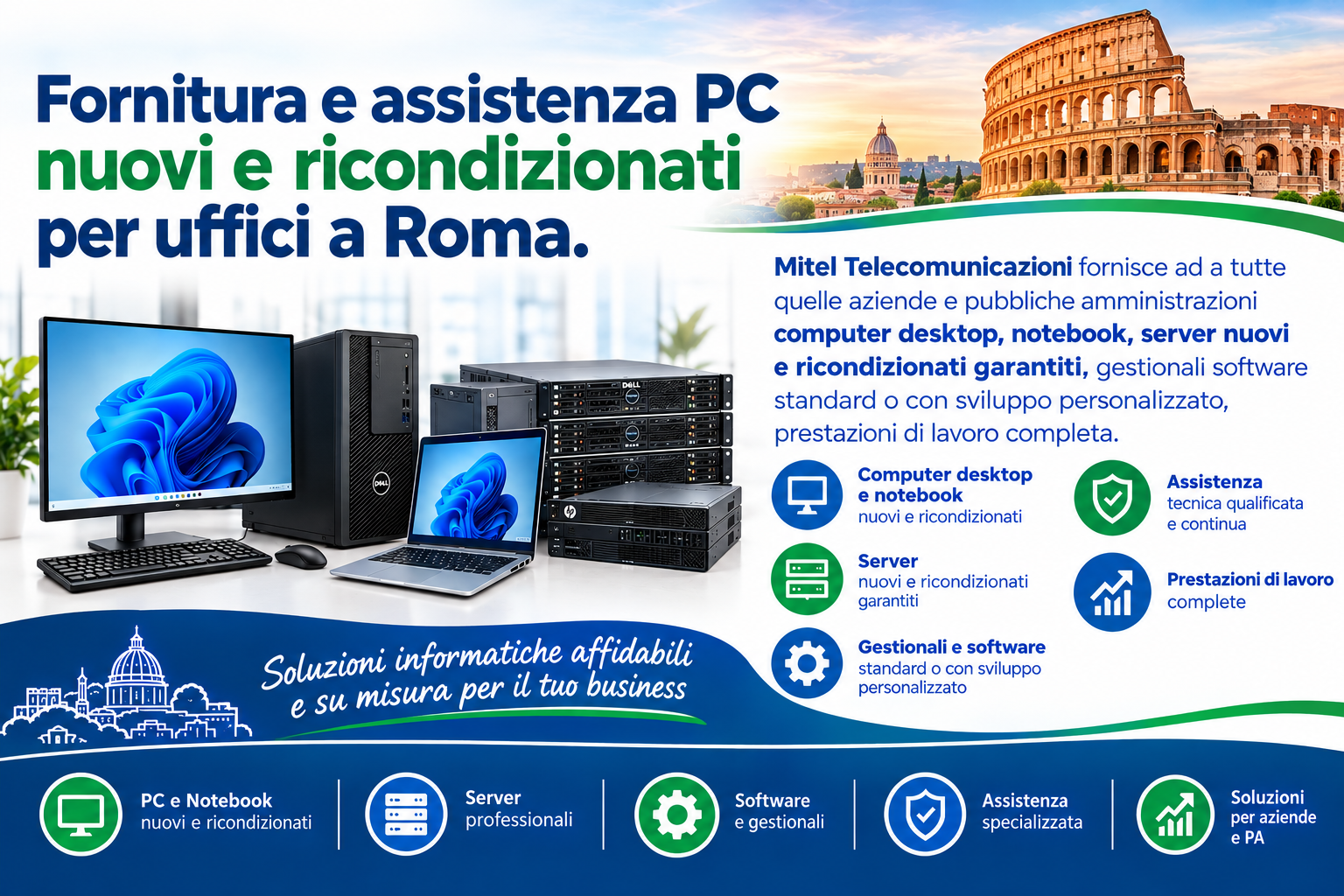 Fornitura e assistenza PC per uffici a Roma